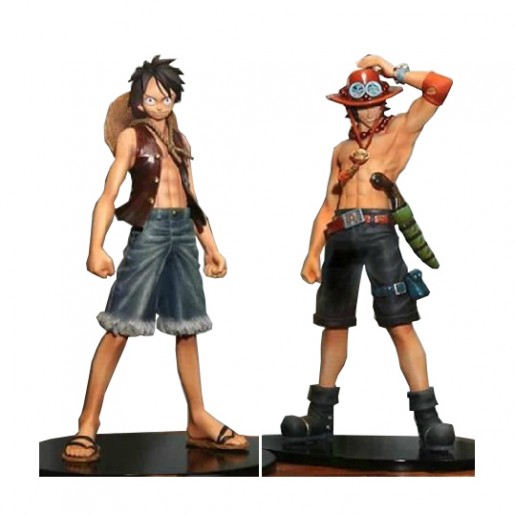 Action Figure ONE PIECE LUFFY & ACE (17 cm) -  2 itens/lote - Importada